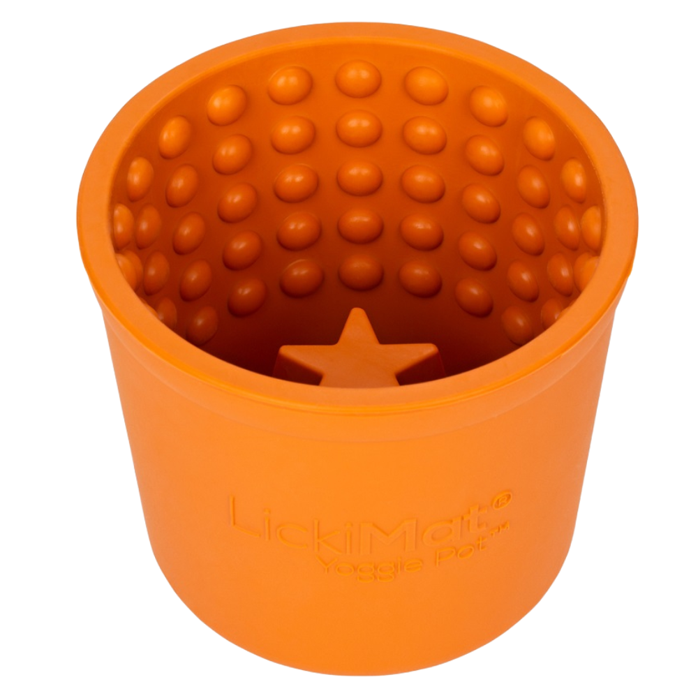 lickimat yoggie pot orange
