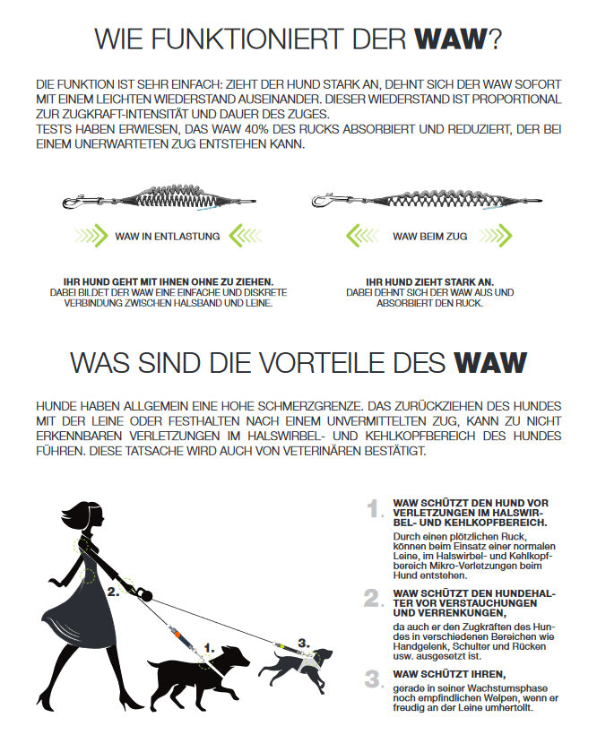 WAW Easy Dog Walk Ruckdämpfer f. Hundeleinen