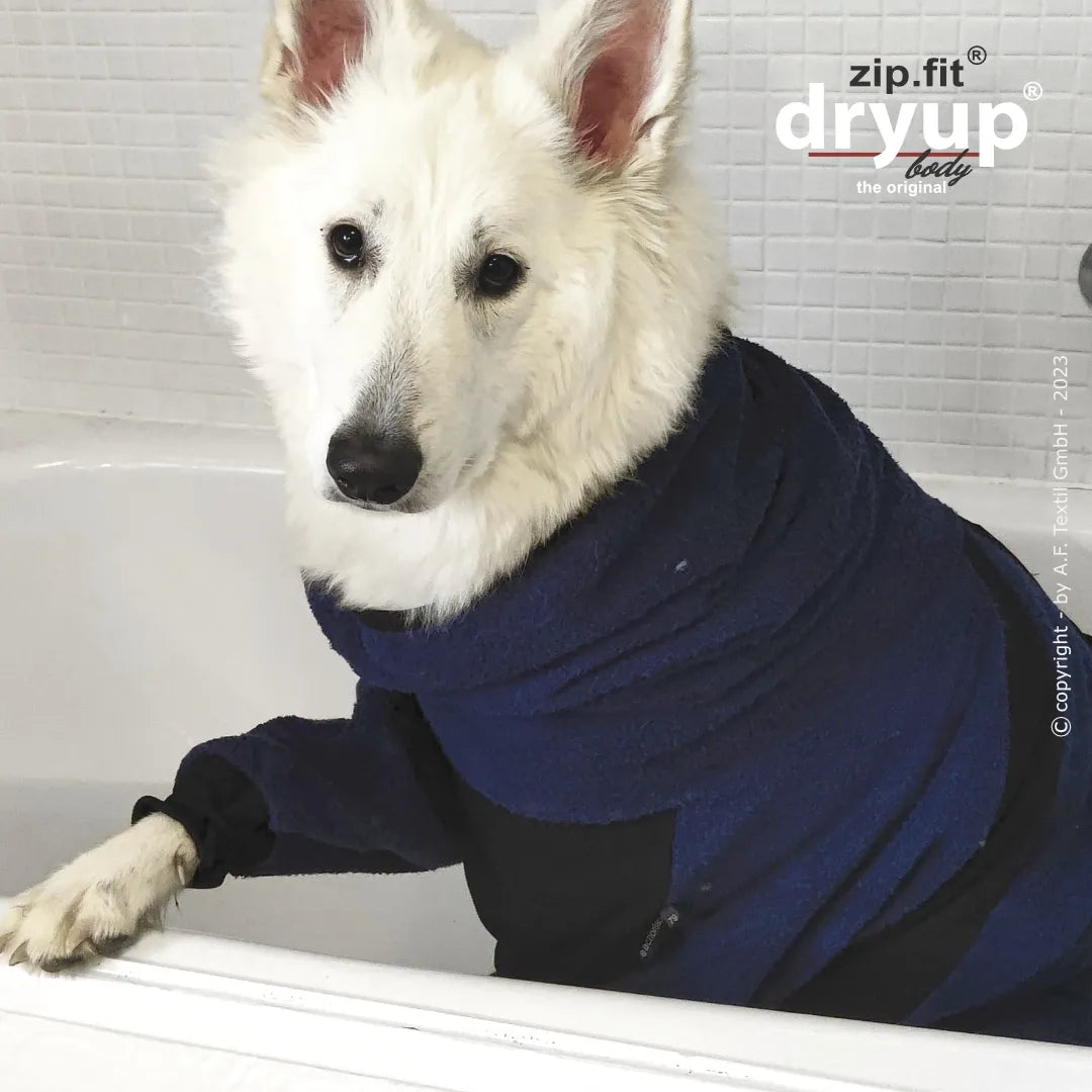 Hundebademantel dryup zip.fit body blau