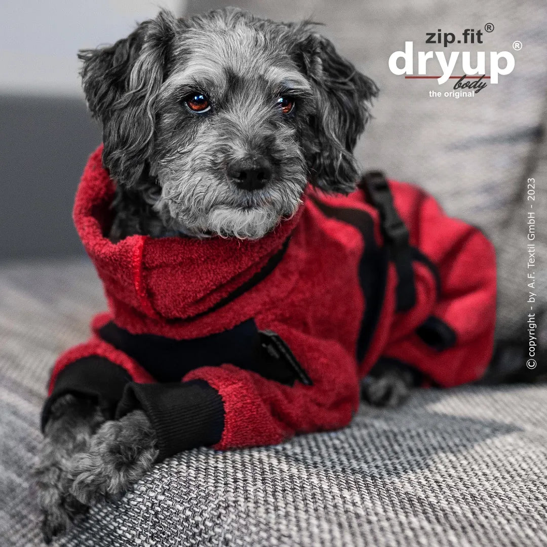 Hundebademantel Dryup zip.fit body bordeaux