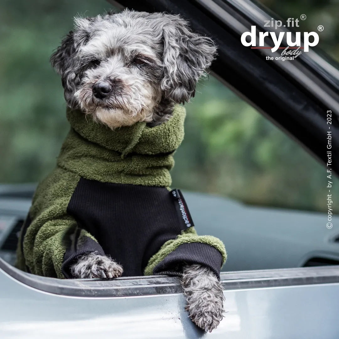 Hundebademantel dryup zip.fit body moos