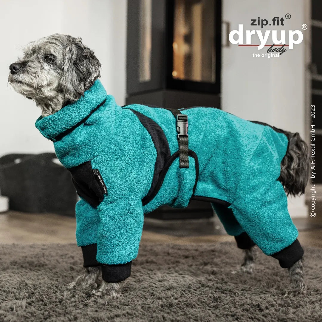 Hundebademantel DFryup zip.fit body petrol