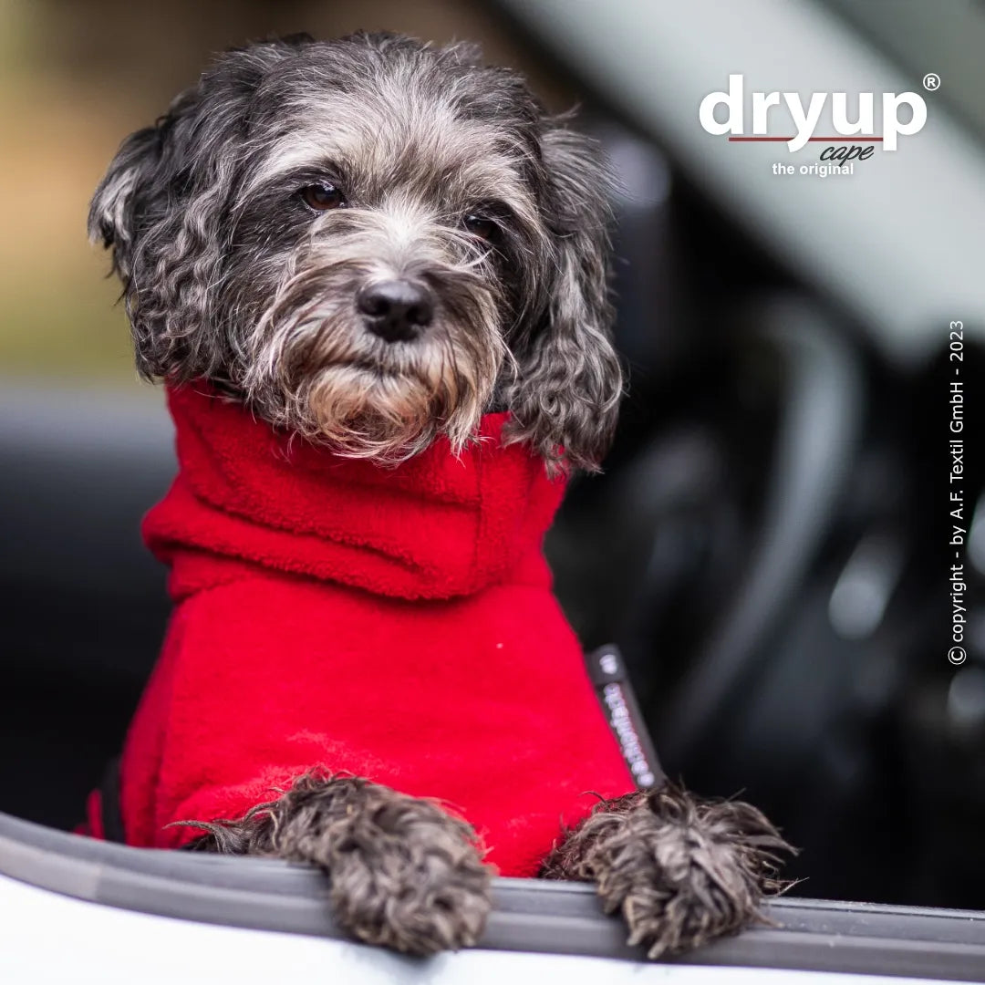 Hundebademantel Dryup Cape MINI redpepper