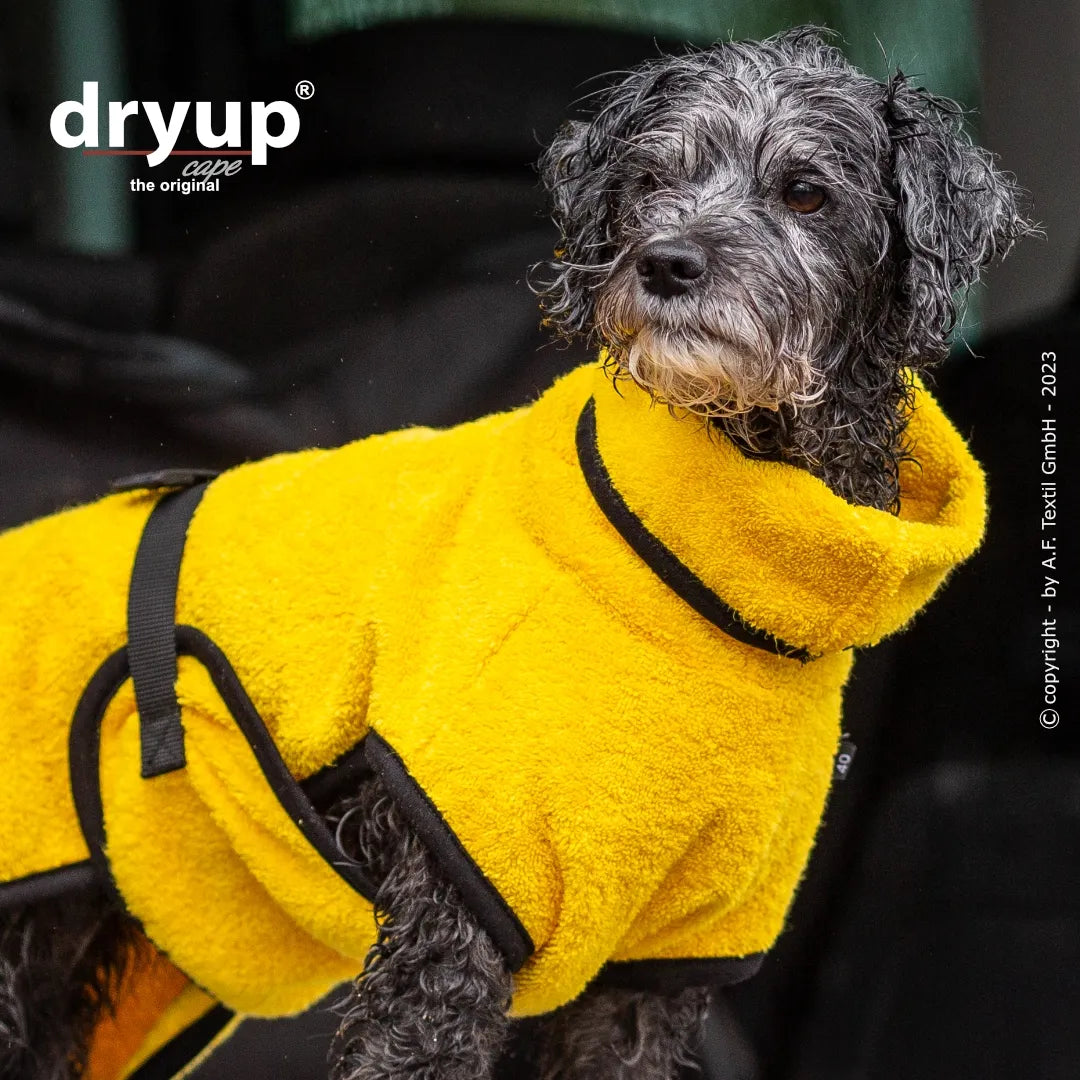Hundebademantel Dryup Cape MINI gelb