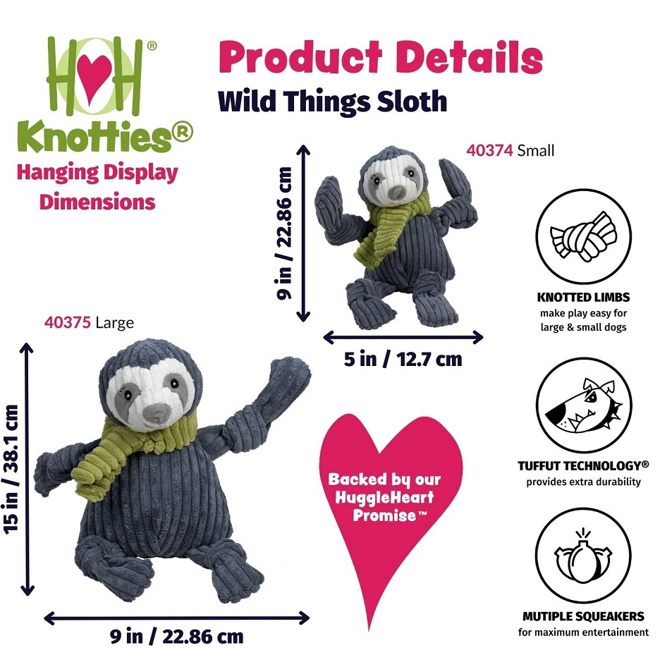 Knottie Faultier Seb Sloth Hugglehounds
