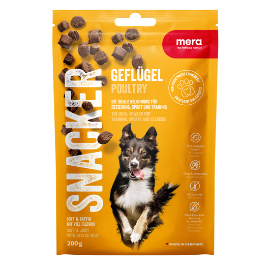 mera Snacker Geflügel Hundeleckerlies 200 g