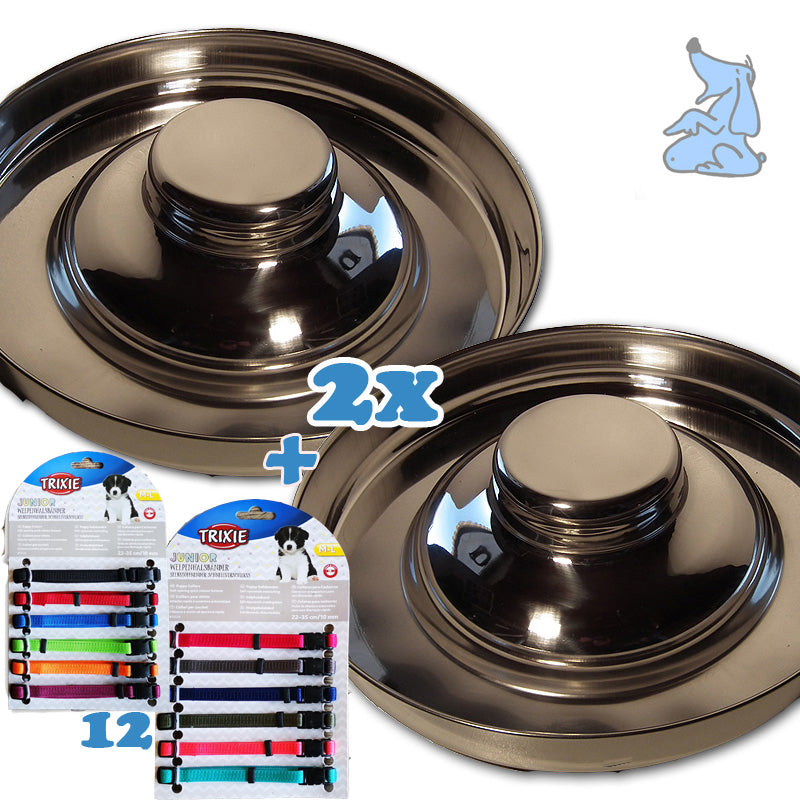 SPARPAKET Welpenring 29cm & 12 Welpenhalsbänder