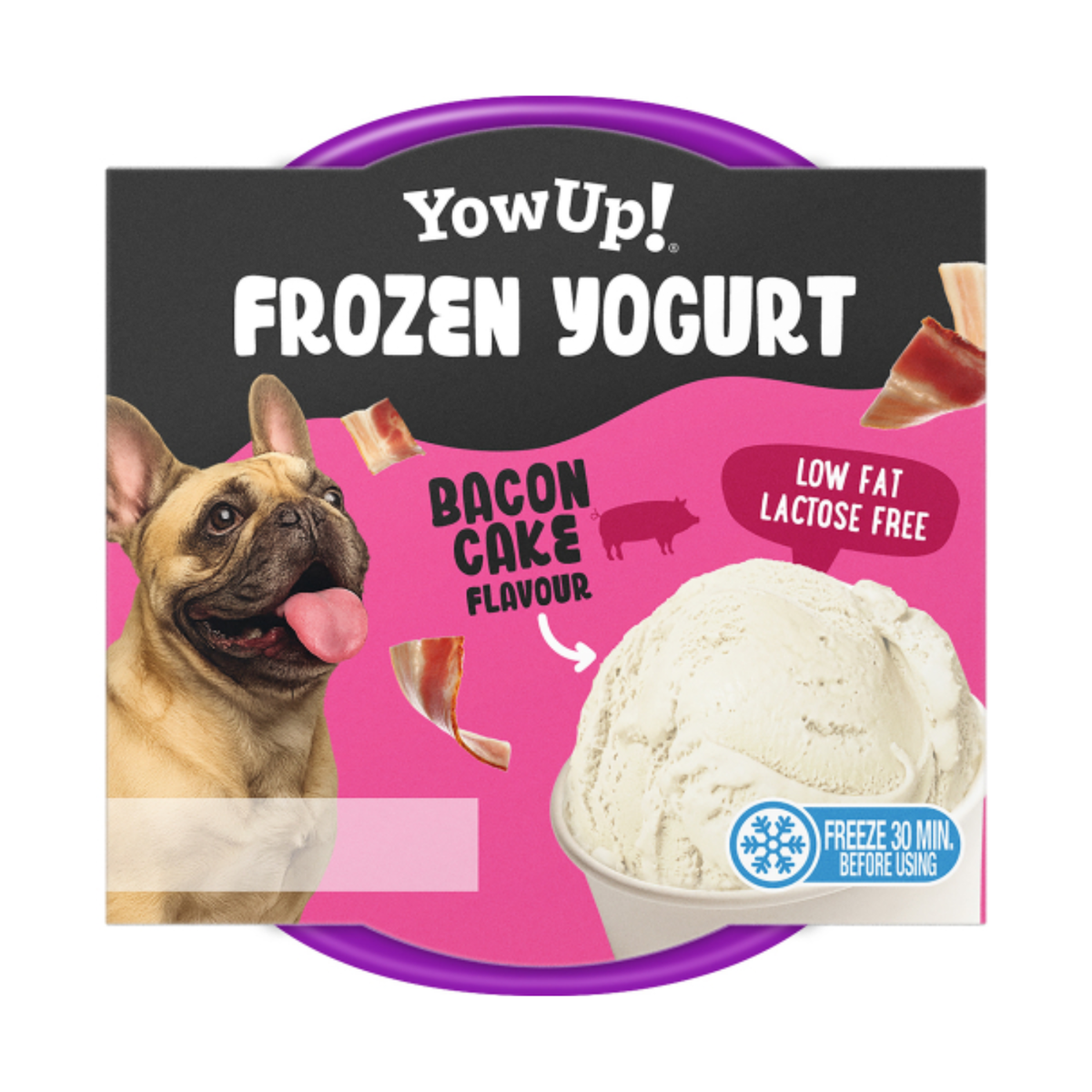 yowup! frozen joghurt bacon cake